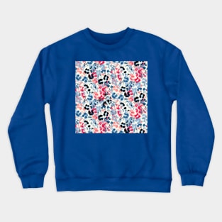 Multicolor Splashed Flowers Crewneck Sweatshirt